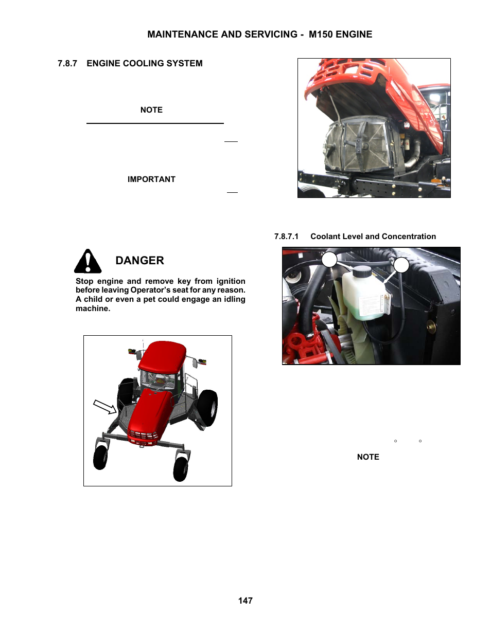 Danger | MacDon M150 SP User Manual | Page 149 / 234
