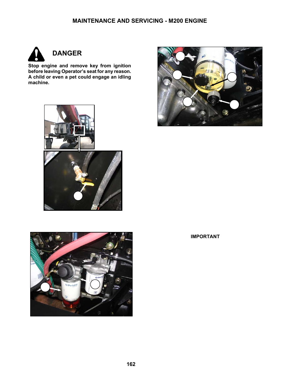 Danger | MacDon M150 SP User Manual | Page 164 / 234