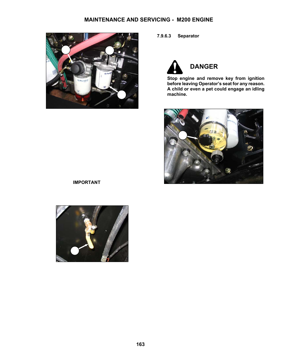 Danger | MacDon M150 SP User Manual | Page 165 / 234