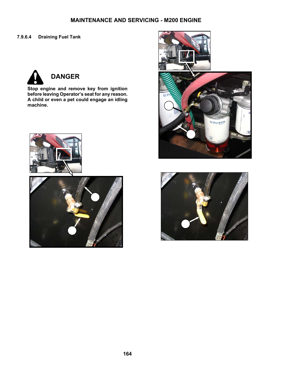 Danger | MacDon M150 SP User Manual | Page 166 / 234