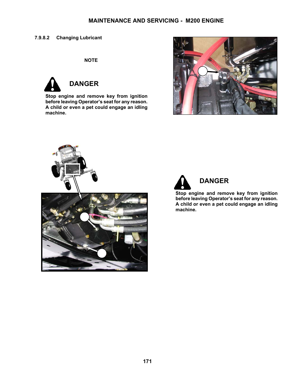 Danger | MacDon M150 SP User Manual | Page 173 / 234