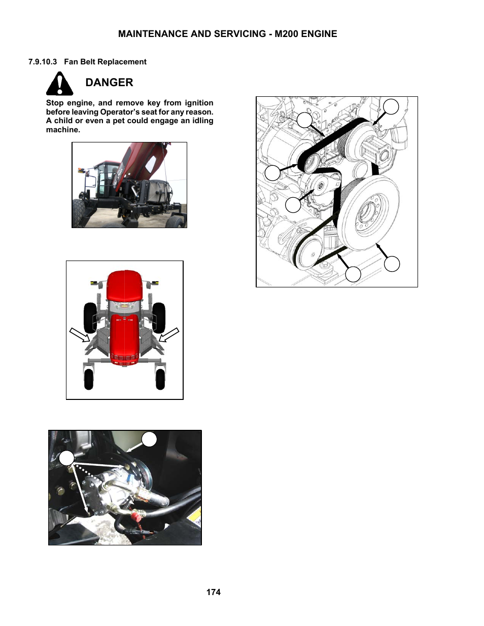 Danger | MacDon M150 SP User Manual | Page 176 / 234