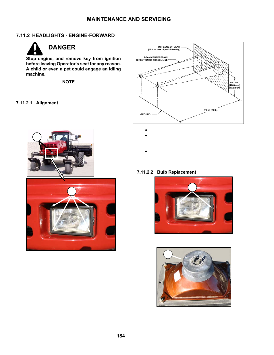 Danger | MacDon M150 SP User Manual | Page 186 / 234