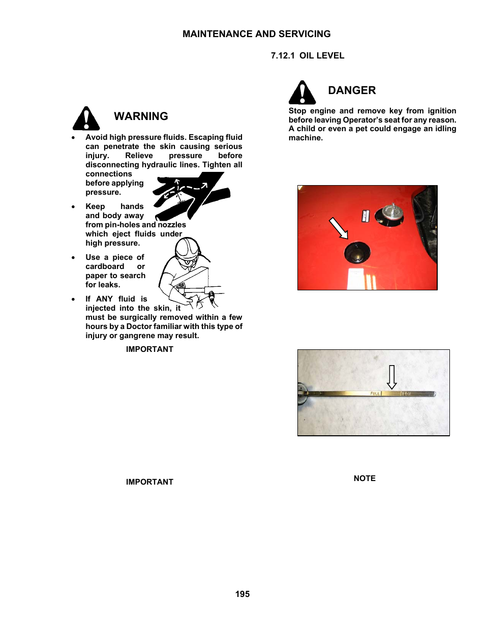 Warning, Danger | MacDon M150 SP User Manual | Page 197 / 234