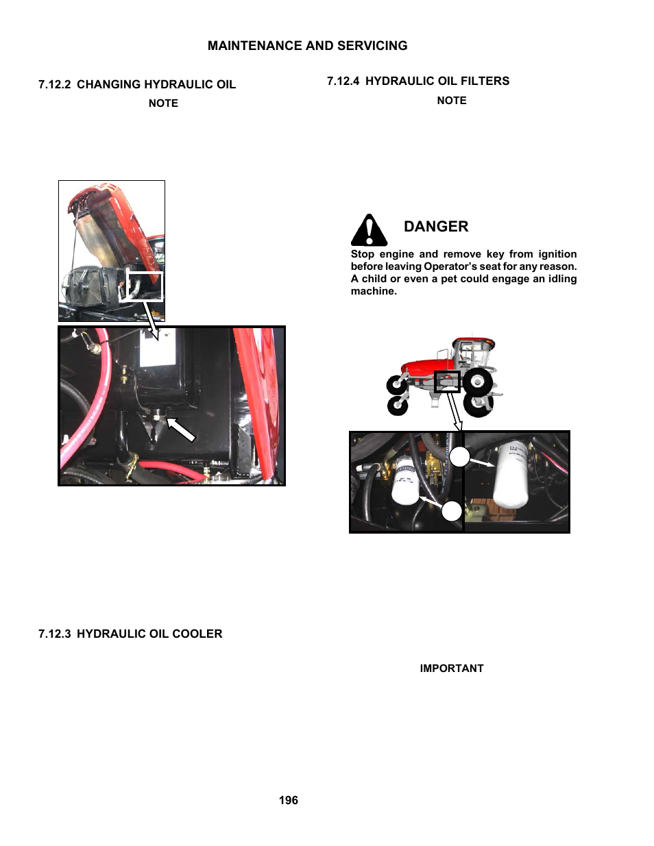 Danger | MacDon M150 SP User Manual | Page 198 / 234