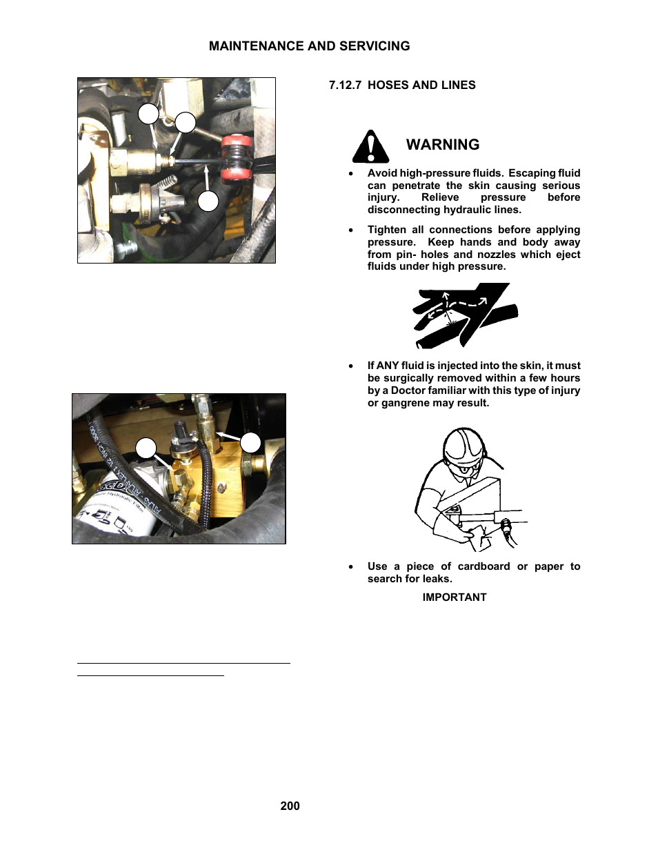 Warning | MacDon M150 SP User Manual | Page 202 / 234