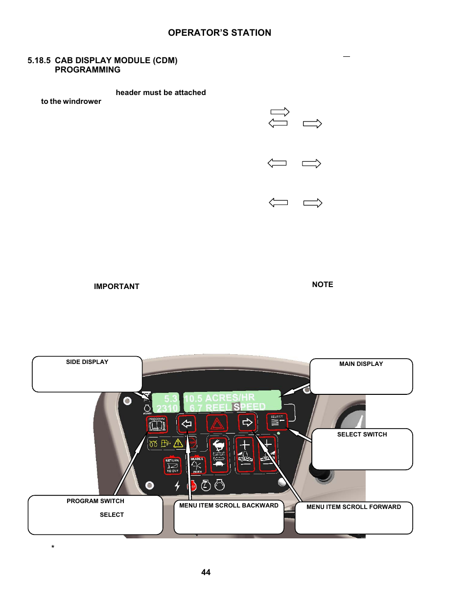 Operator’s station | MacDon M150 SP User Manual | Page 46 / 234