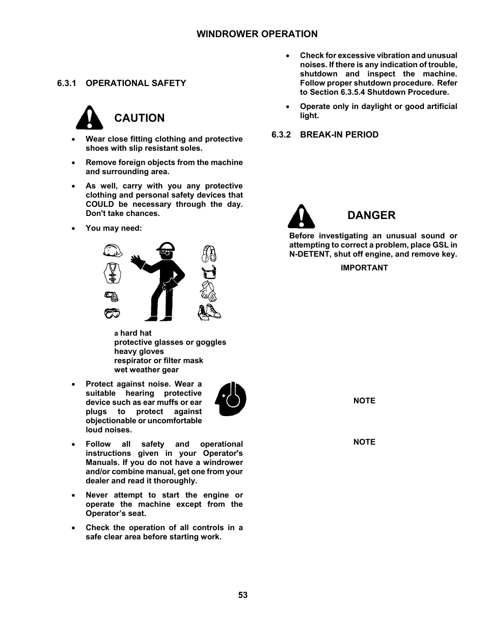 Caution, Danger | MacDon M150 SP User Manual | Page 55 / 234