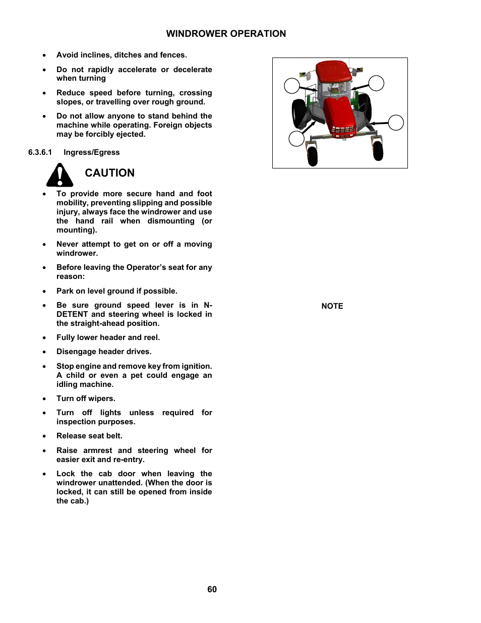 Caution | MacDon M150 SP User Manual | Page 62 / 234