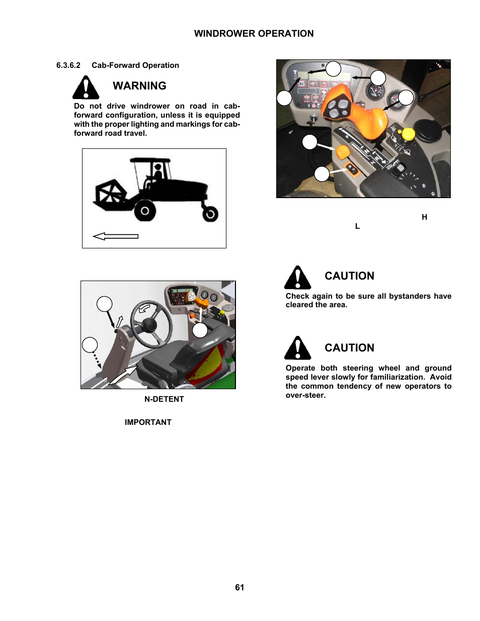 Warning, Caution | MacDon M150 SP User Manual | Page 63 / 234