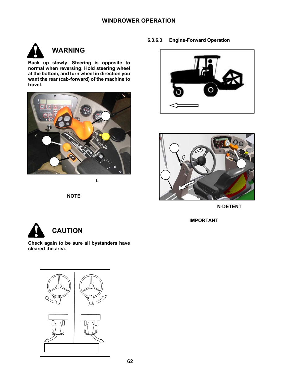 Warning, Caution | MacDon M150 SP User Manual | Page 64 / 234