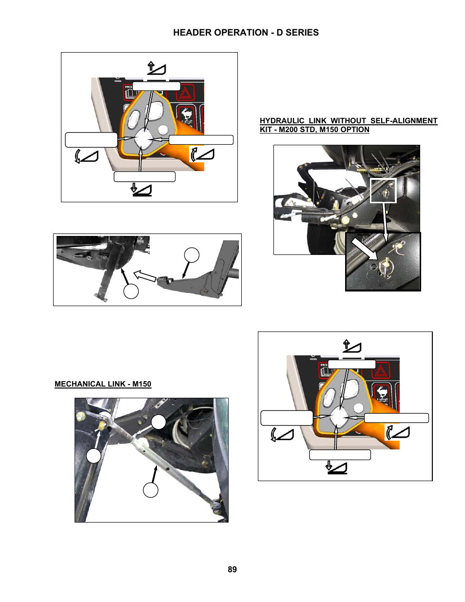 Header operation - d series | MacDon M150 SP User Manual | Page 91 / 234