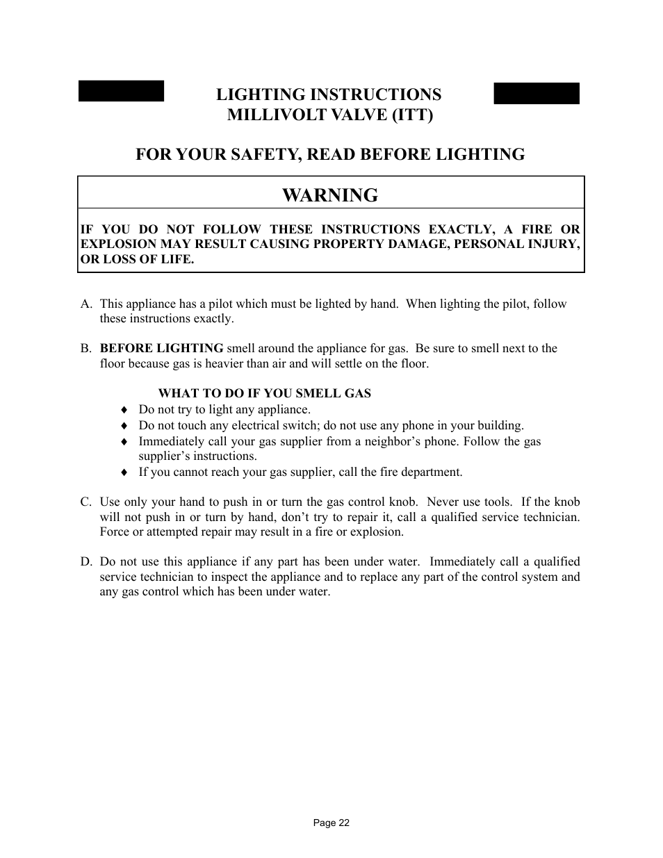 Warning | New Buck Corporation 42 User Manual | Page 24 / 52