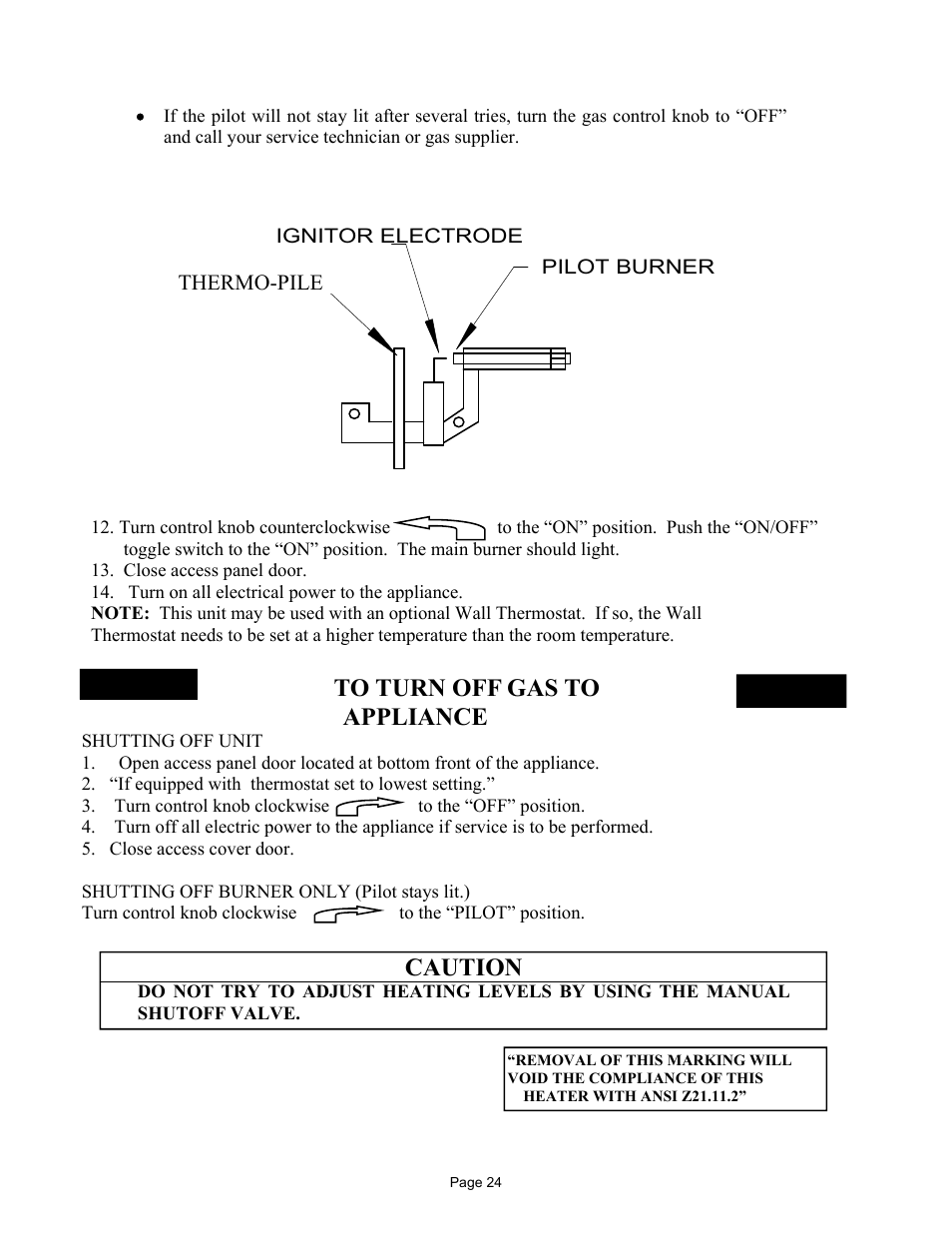 Caution | New Buck Corporation 42 User Manual | Page 26 / 52