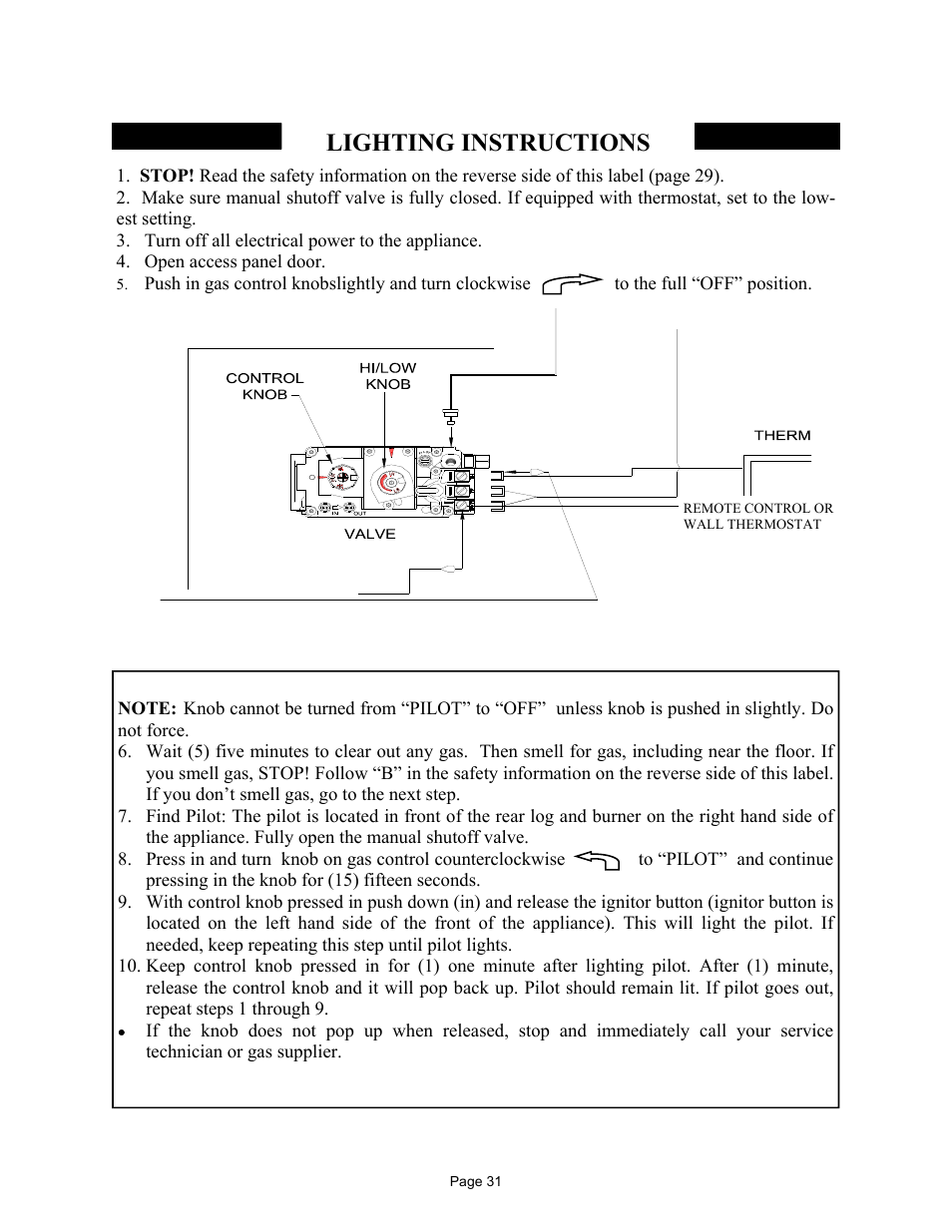 Lighting instructions | New Buck Corporation 42 User Manual | Page 33 / 52