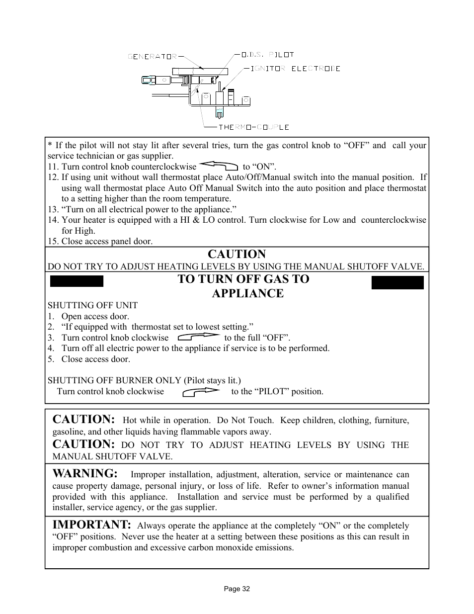 Caution, Warning, Important | New Buck Corporation 42 User Manual | Page 34 / 52