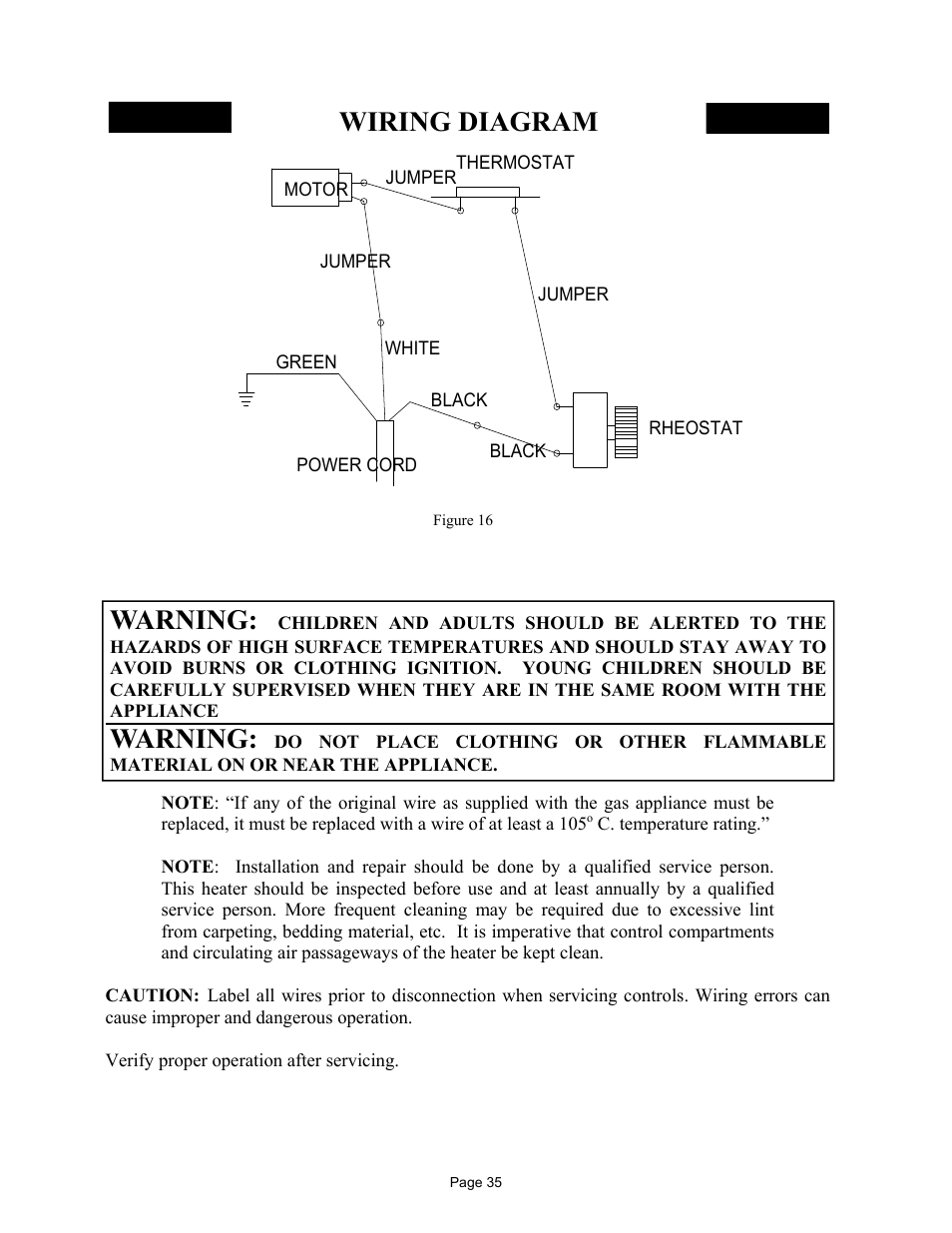 Wiring diagram, Warning | New Buck Corporation 42 User Manual | Page 37 / 52