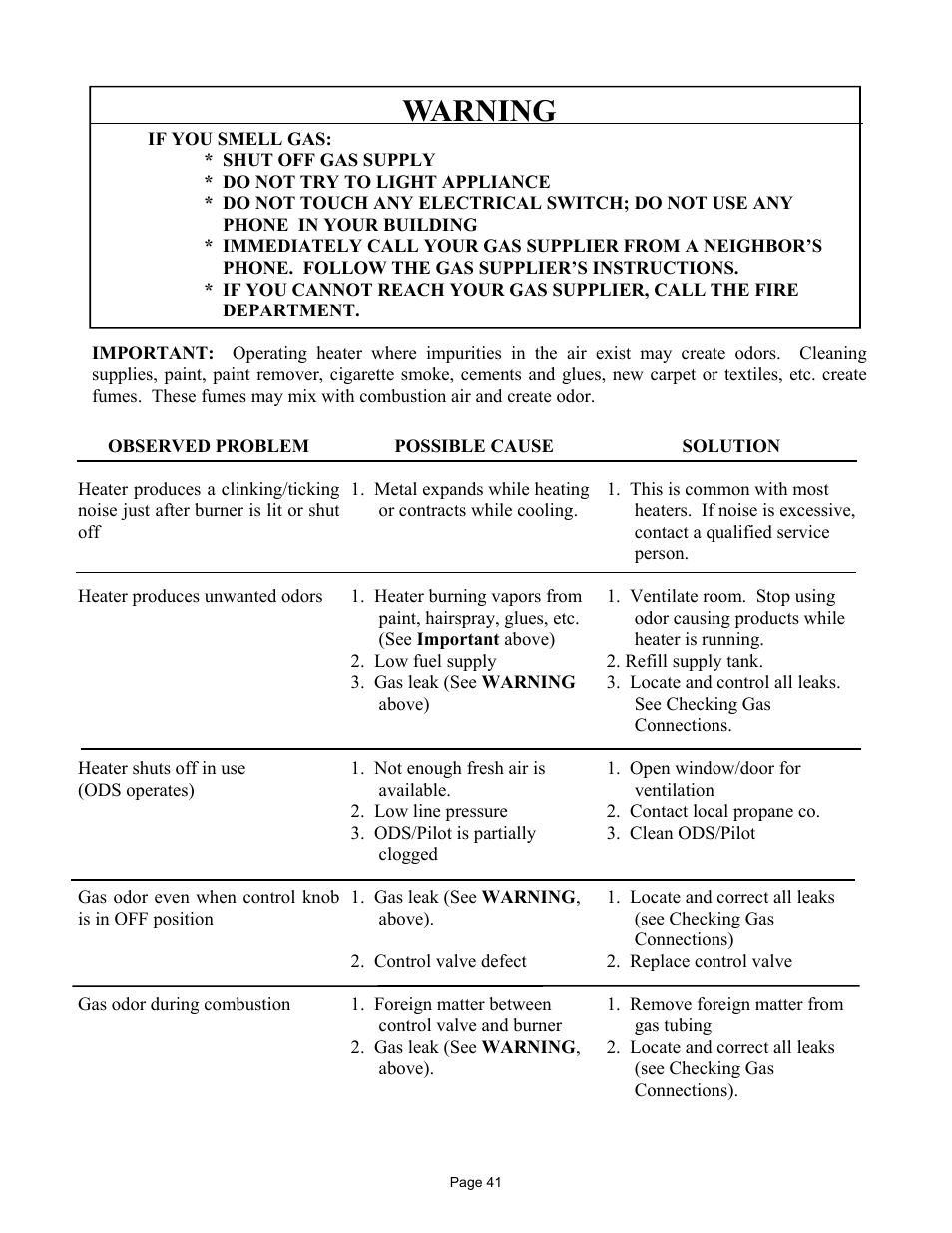 Warning | New Buck Corporation 42 User Manual | Page 43 / 52