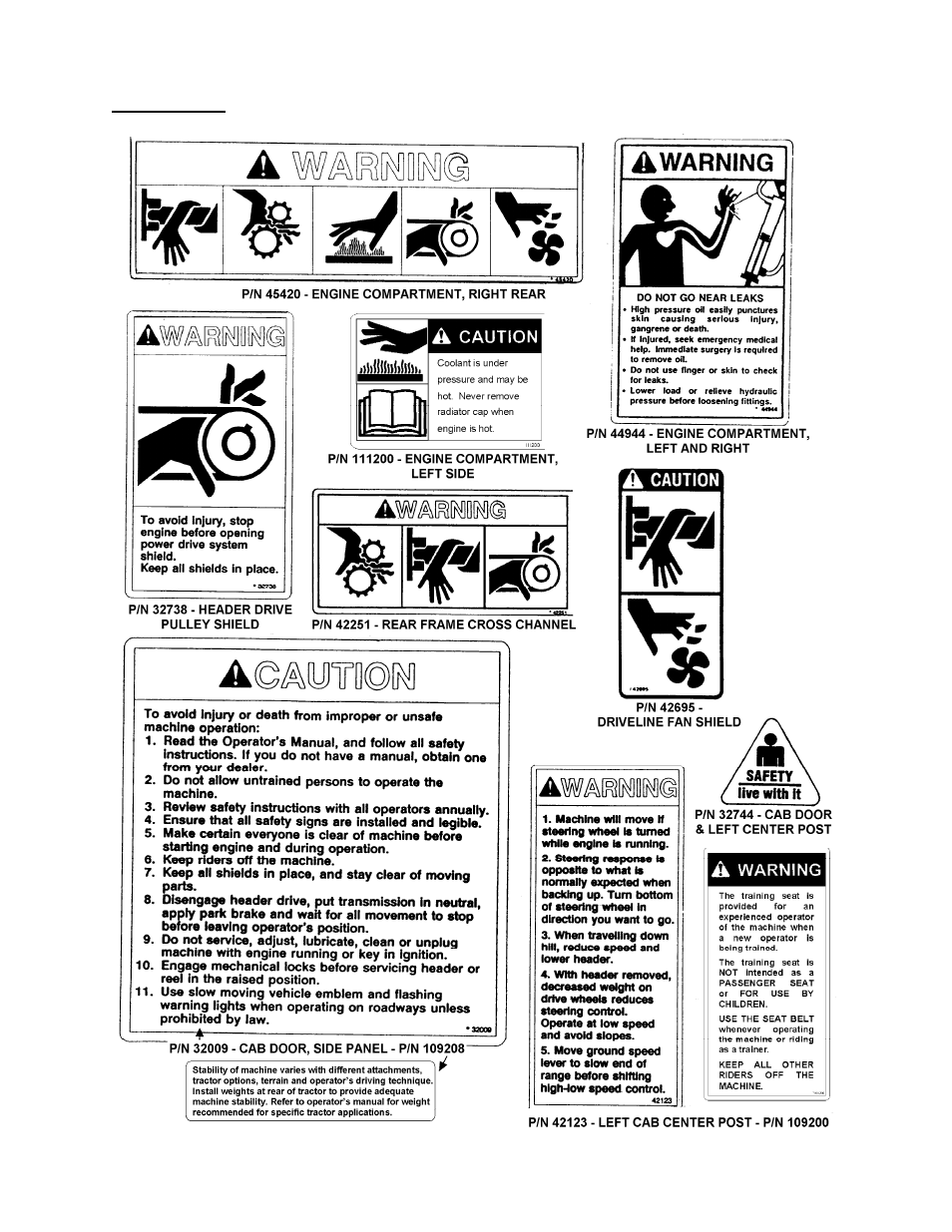 Safety | MacDon 9352c SP User Manual | Page 10 / 155