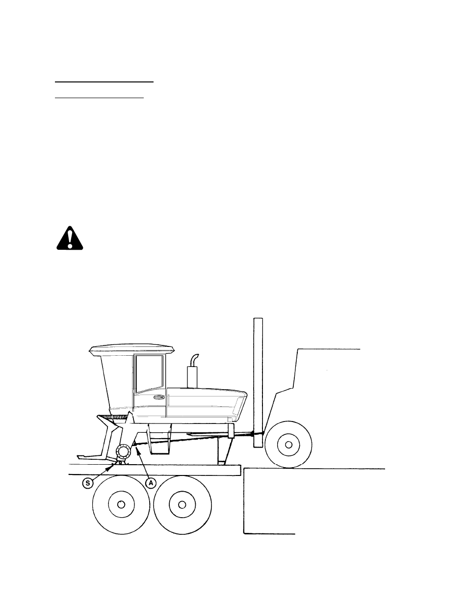 Unloading one forklift method | MacDon 9250 SP User Manual | Page 136 / 160