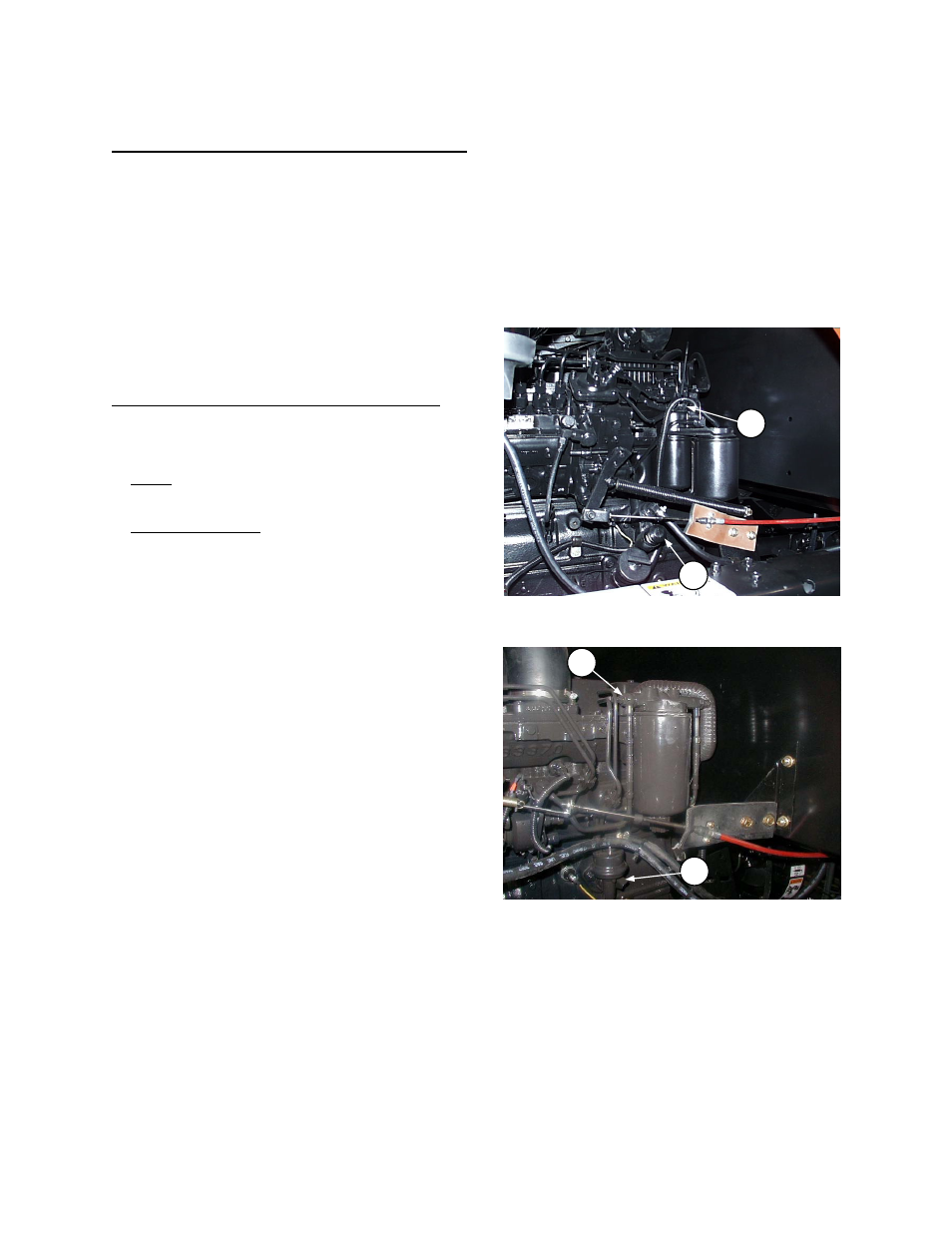 Maintenance/service diesel engine: fuel system | MacDon 9250 SP User Manual | Page 76 / 160