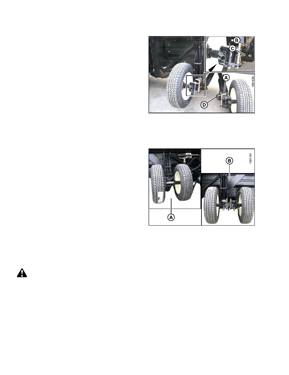 4converting from field to transport position, Moving front (left) wheels into transport position, Converting from field to transport position | 4 converting from field to transport position, Danger | MacDon D65 SP DHOM User Manual | Page 108 / 292