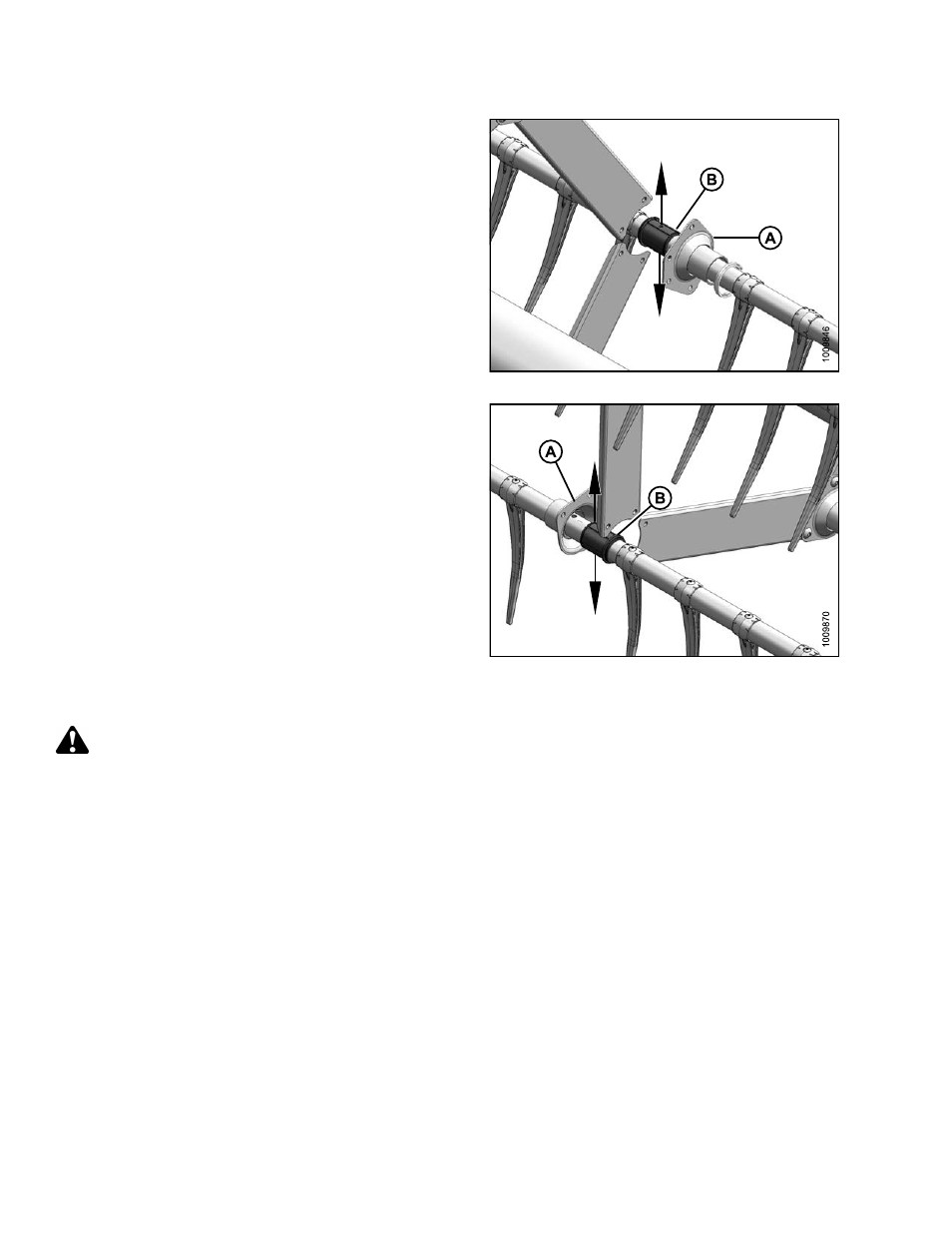 Installing bushings on 5-, 6- or 9-bat reels, Warning | MacDon D65 SP DHOM User Manual | Page 224 / 292