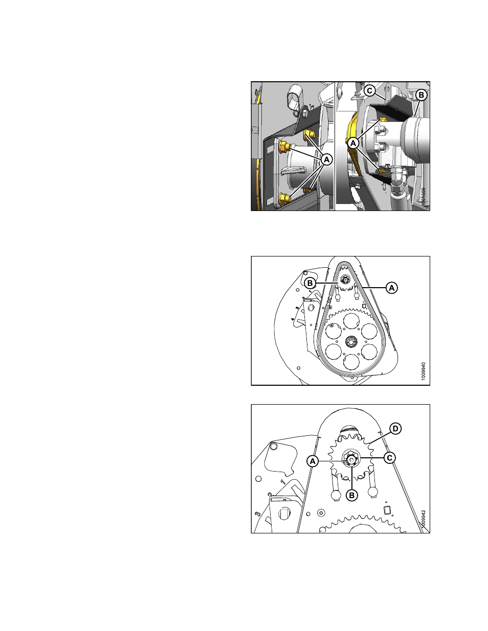 Loosening drive chain, Removing drive sprocket, Loosening drive chain removing drive sprocket | MacDon D65 SP DHOM User Manual | Page 234 / 292