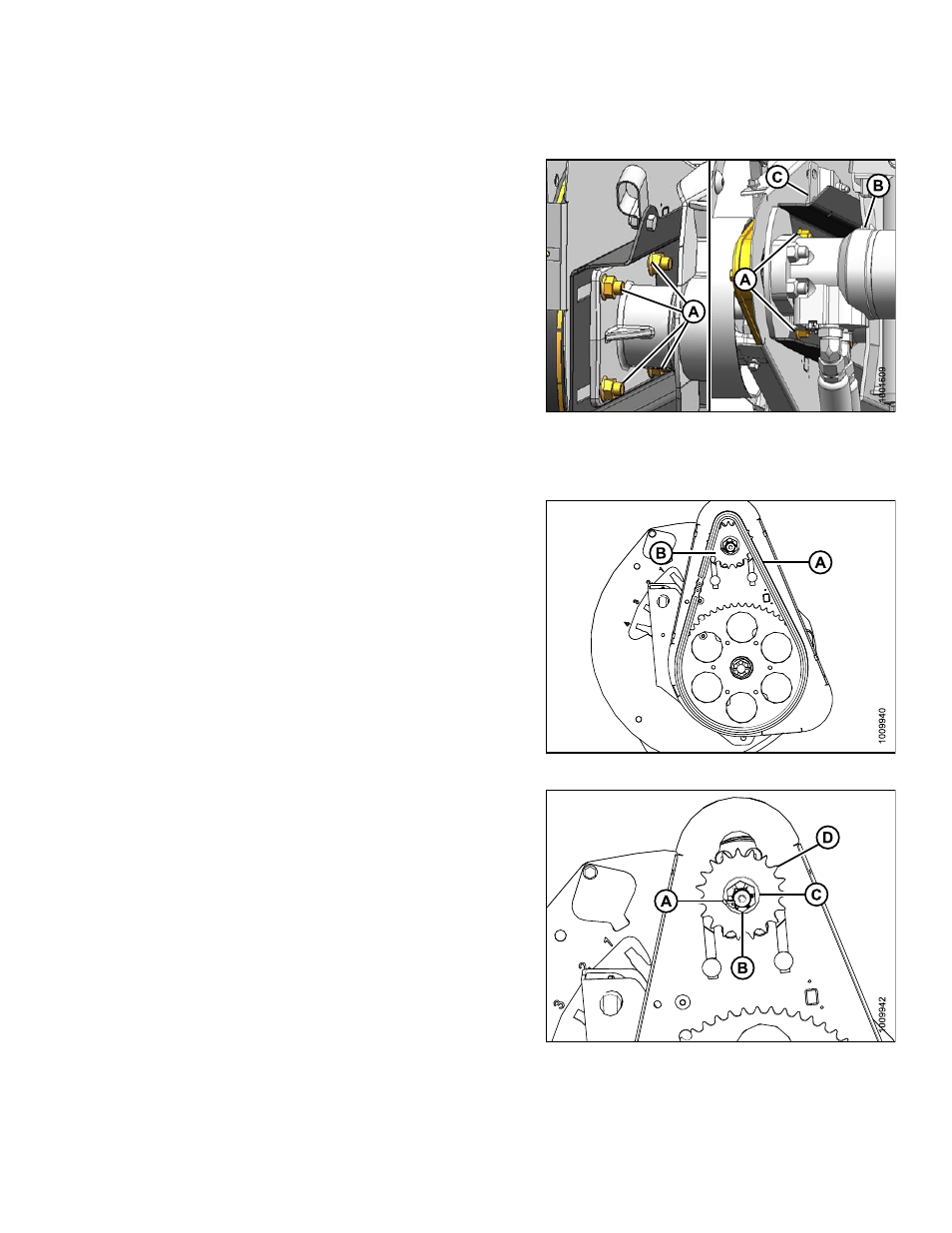 Loosening drive chain, Removing drive sprocket, Loosening drive chain removing drive sprocket | MacDon D65 SP DHOM User Manual | Page 241 / 292