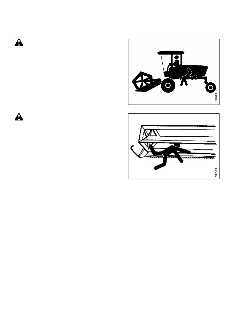 2operational safety, 1header safety props, Operational safety | Header safety props, 2 operational safety, Caution, 1 header safety props | MacDon D65 SP DHOM User Manual | Page 46 / 292