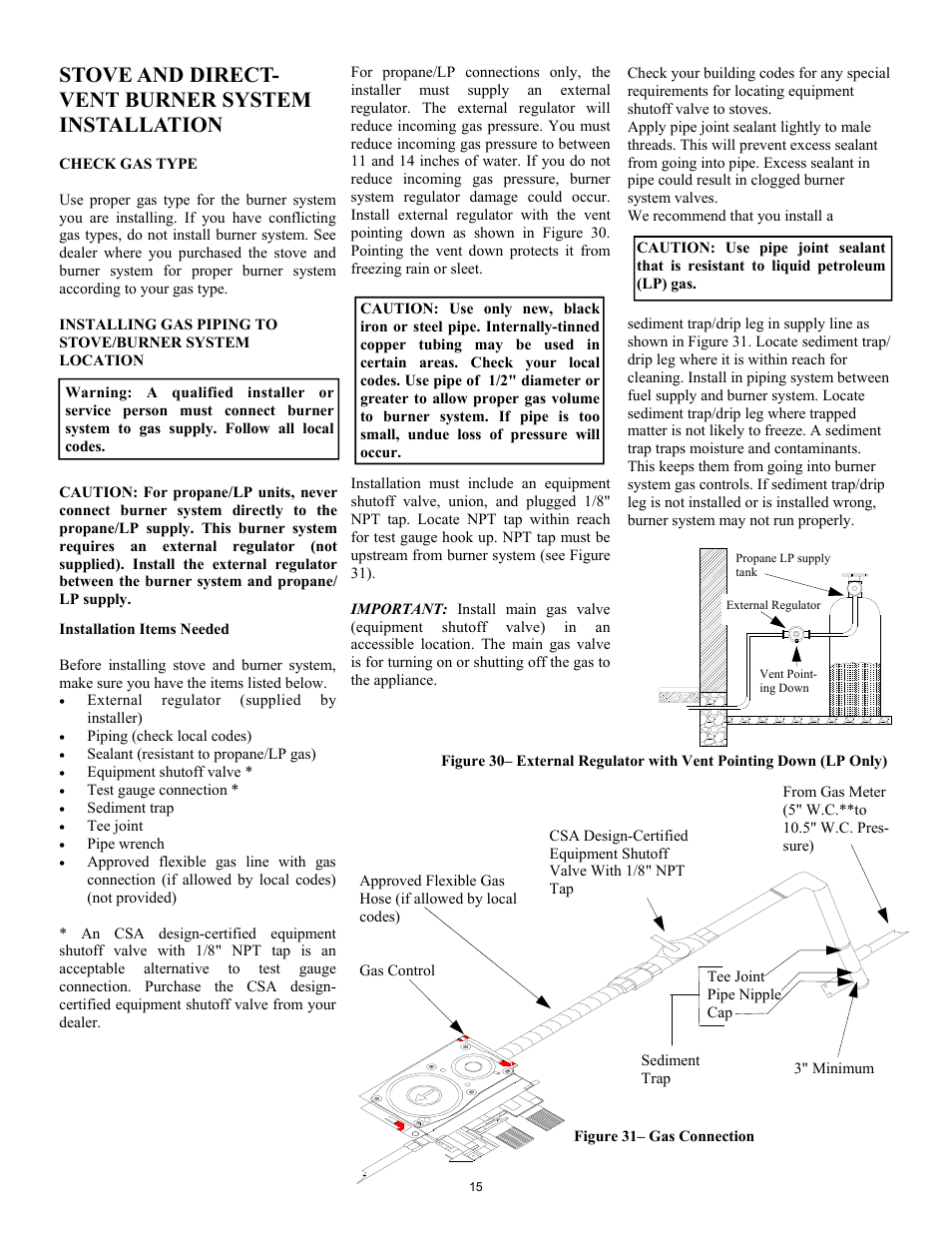 Stove and direct- vent burner system installation | New Buck Corporation CDVB200 User Manual | Page 19 / 40