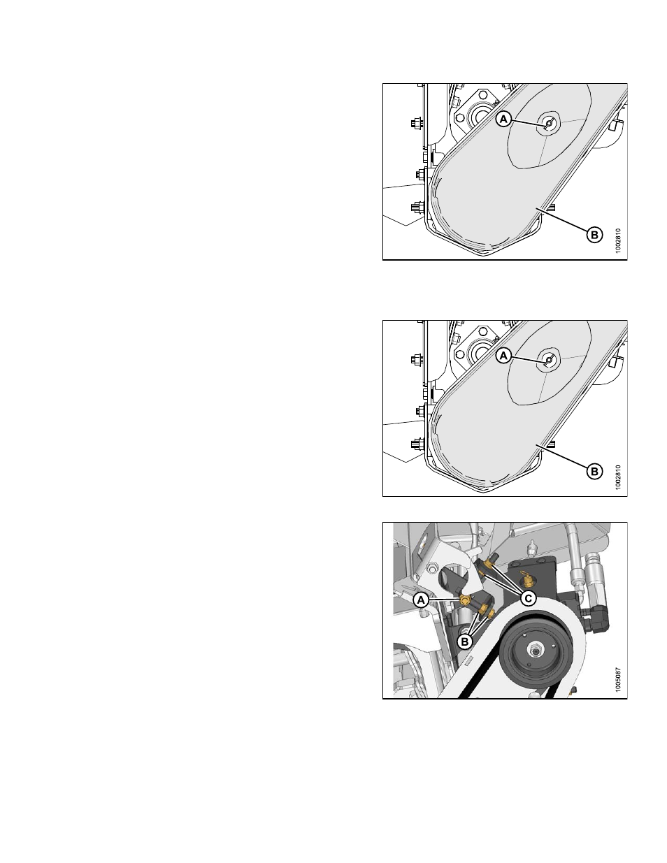 2adjusting drive belt pulley alignment, Adjusting drive belt pulley alignment | MacDon HC10 for D-Series User Manual | Page 105 / 154