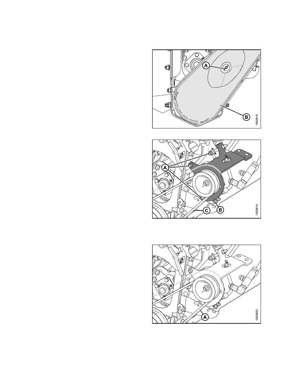 4removing drive belt, 5installing drive belt, Removing drive belt | Installing drive belt | MacDon HC10 for D-Series User Manual | Page 108 / 154