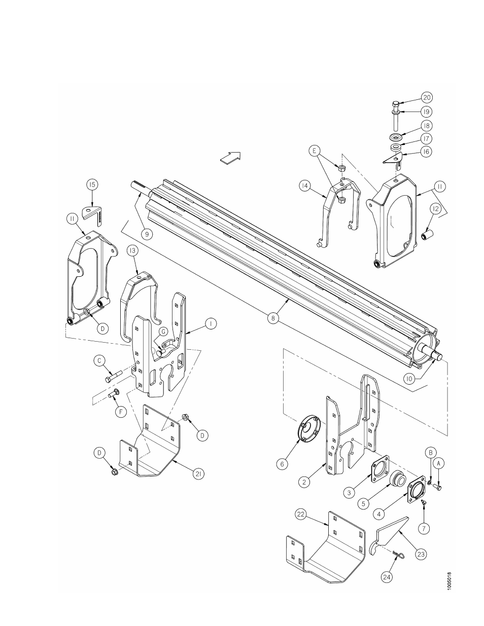 3lower roll and frame assembly, Lower roll and frame assembly, 3 lower roll and frame assembly | MacDon HC10 for D-Series User Manual | Page 117 / 154