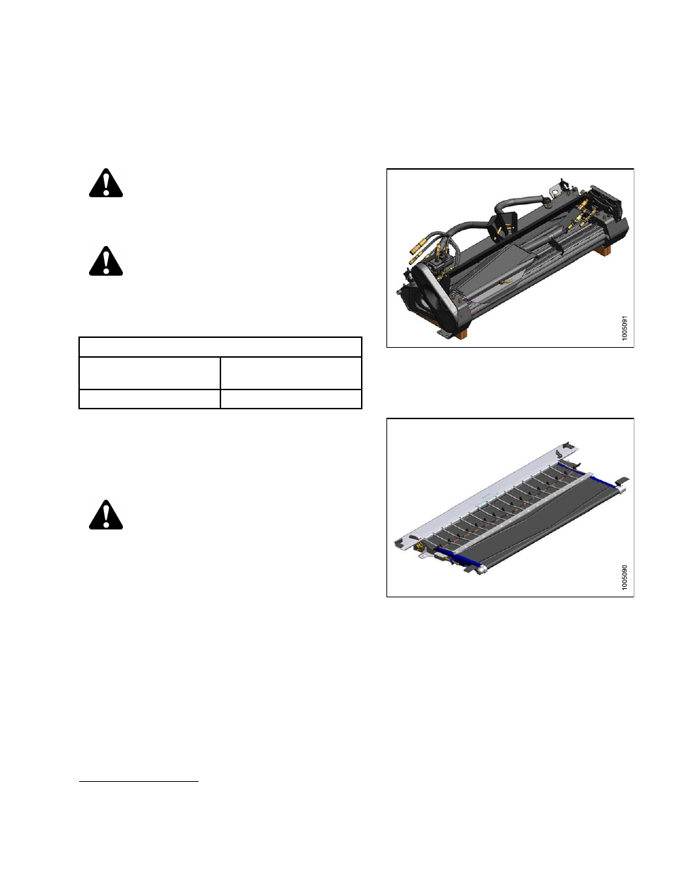 3unloading and assembly, 1unloading the hay conditioner, Unloading and assembly | Unloading the hay conditioner, Caution, Important, Warning | MacDon HC10 for D-Series User Manual | Page 37 / 154