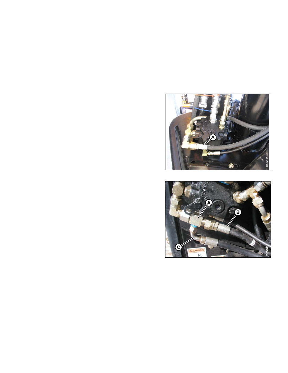 7attaching hydraulics, 1attaching hydraulics: 15-foot headers, Attaching hydraulics | Attaching hydraulics: 15-foot headers, 7 attaching hydraulics | MacDon HC10 for D-Series User Manual | Page 53 / 154