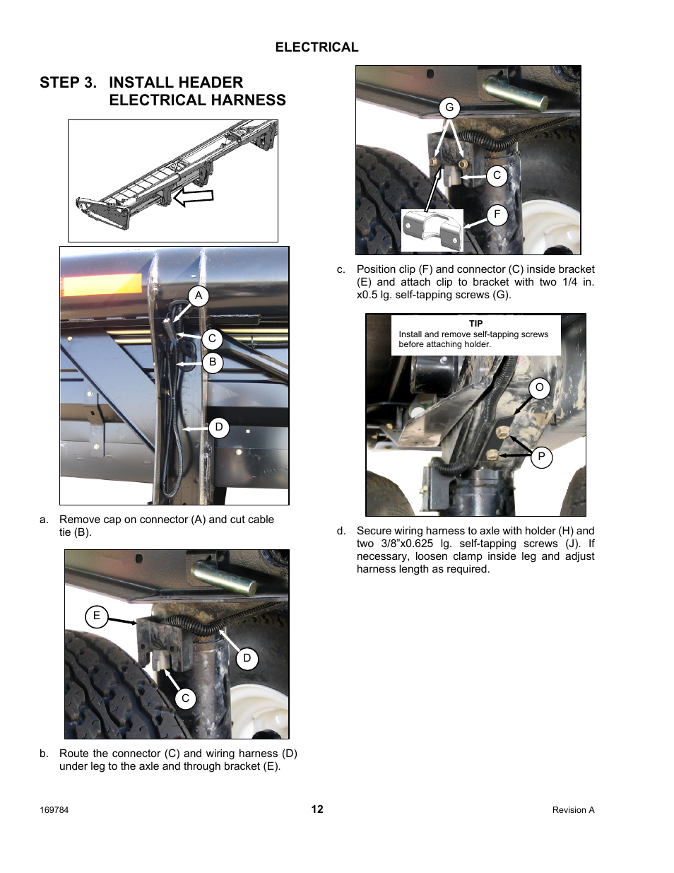 Step 3. install header electrical harness | MacDon D65 User Manual | Page 14 / 42