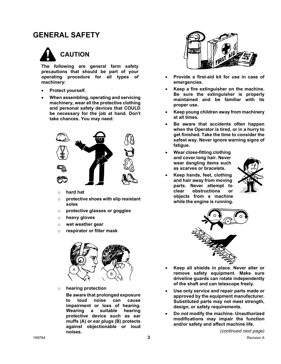 General safety, Caution | MacDon D65 User Manual | Page 5 / 42