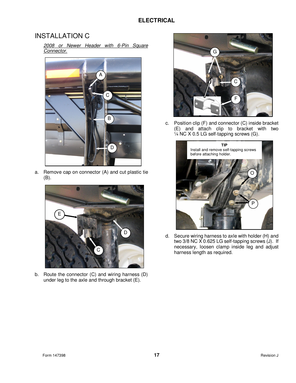 Installation c | MacDon Transport D60 User Manual | Page 19 / 49