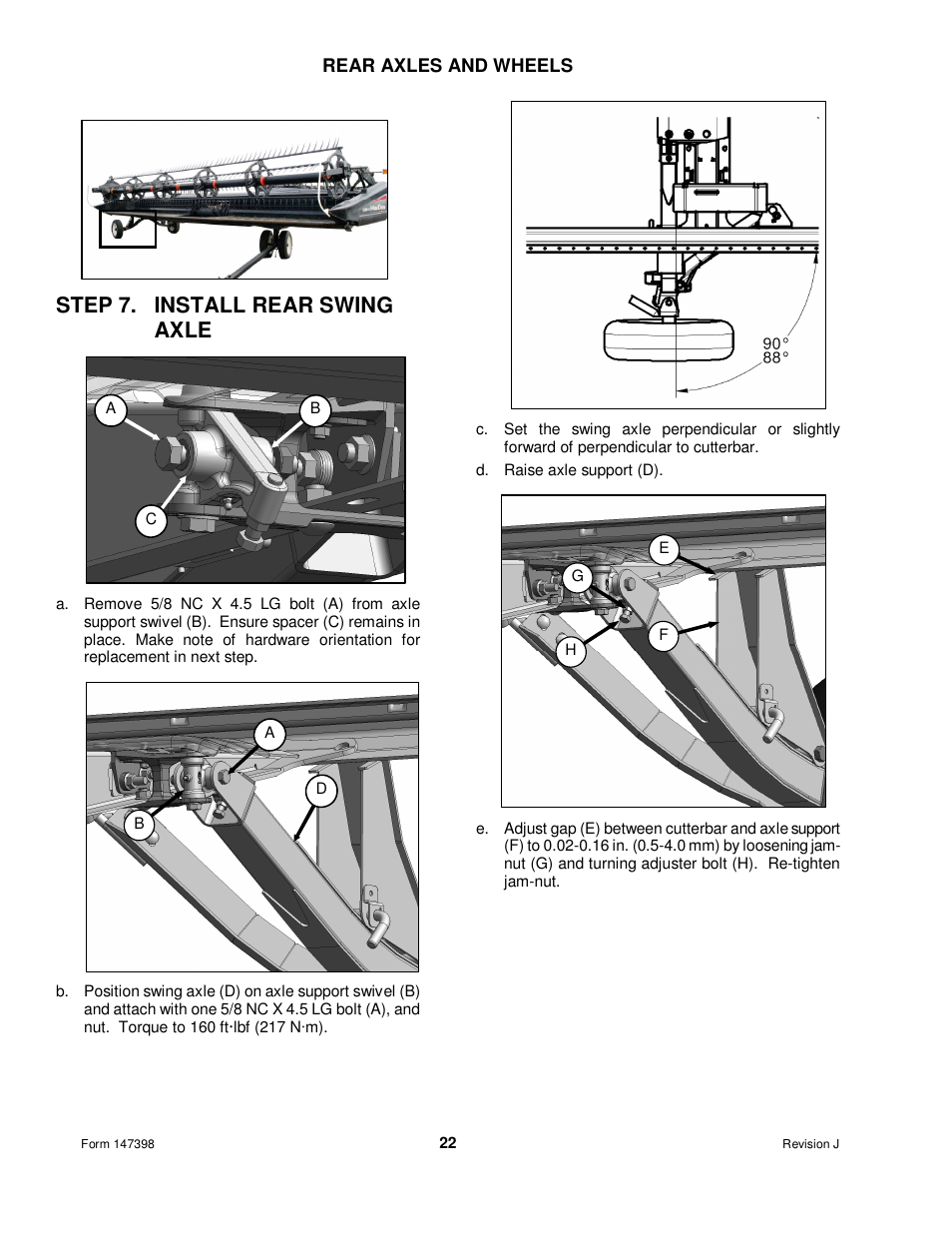 Step 7. install rear swing axle | MacDon Transport D60 User Manual | Page 24 / 49