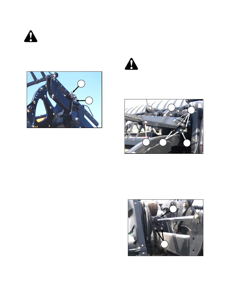 Warning | MacDon D60 Draper Headers User Manual | Page 46 / 160