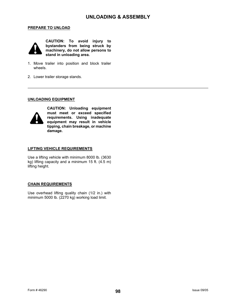 Unloading & assembly | MacDon 742 HAY CONDITIONER User Manual | Page 100 / 124