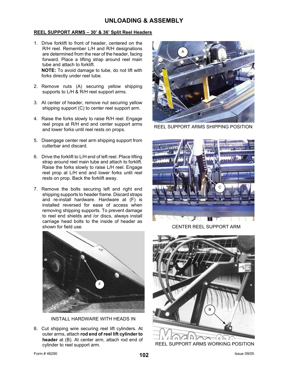 Unloading & assembly | MacDon 742 HAY CONDITIONER User Manual | Page 104 / 124
