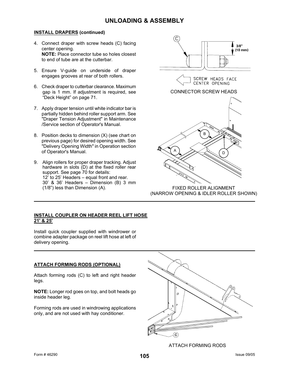 Unloading & assembly | MacDon 742 HAY CONDITIONER User Manual | Page 107 / 124