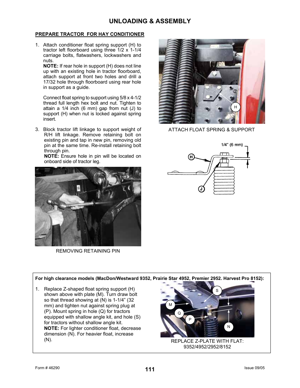 Unloading & assembly | MacDon 742 HAY CONDITIONER User Manual | Page 113 / 124