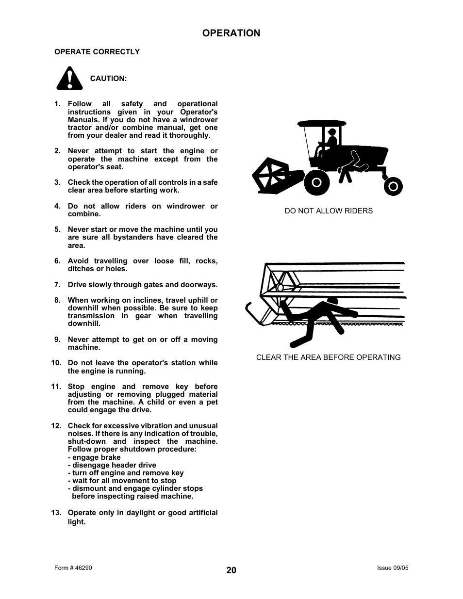 Operation | MacDon 742 HAY CONDITIONER User Manual | Page 22 / 124