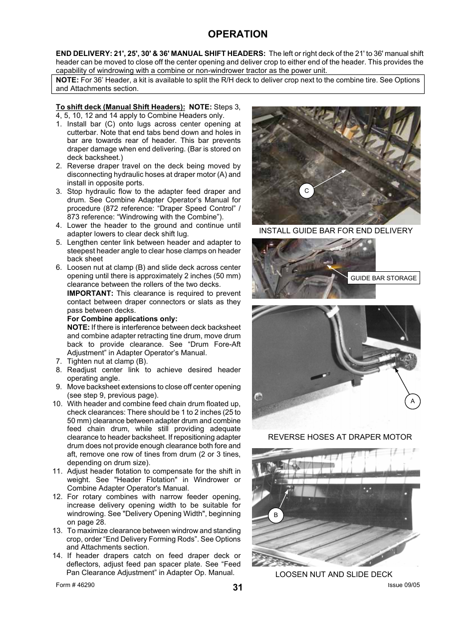 Operation | MacDon 742 HAY CONDITIONER User Manual | Page 33 / 124