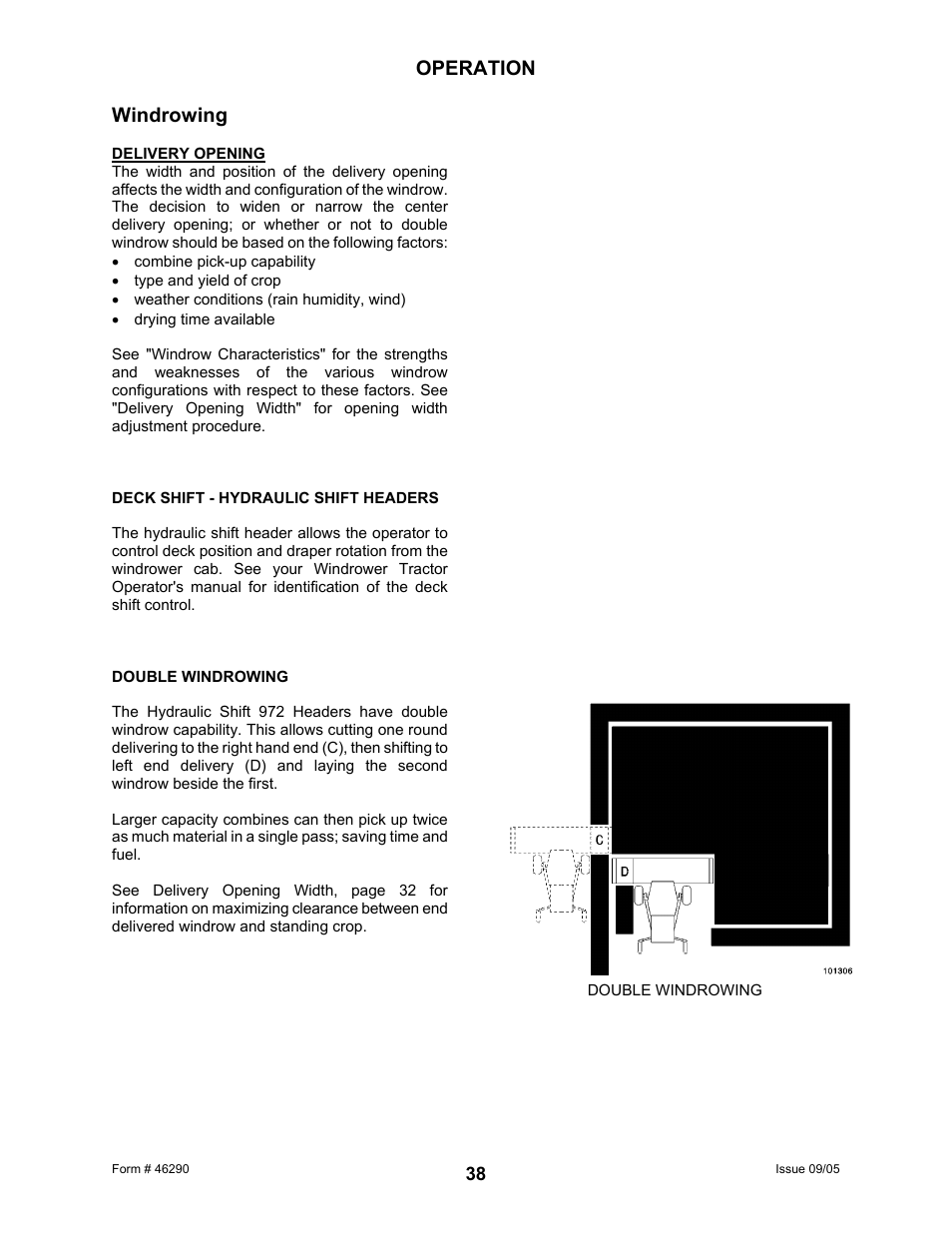 Operation windrowing | MacDon 742 HAY CONDITIONER User Manual | Page 40 / 124