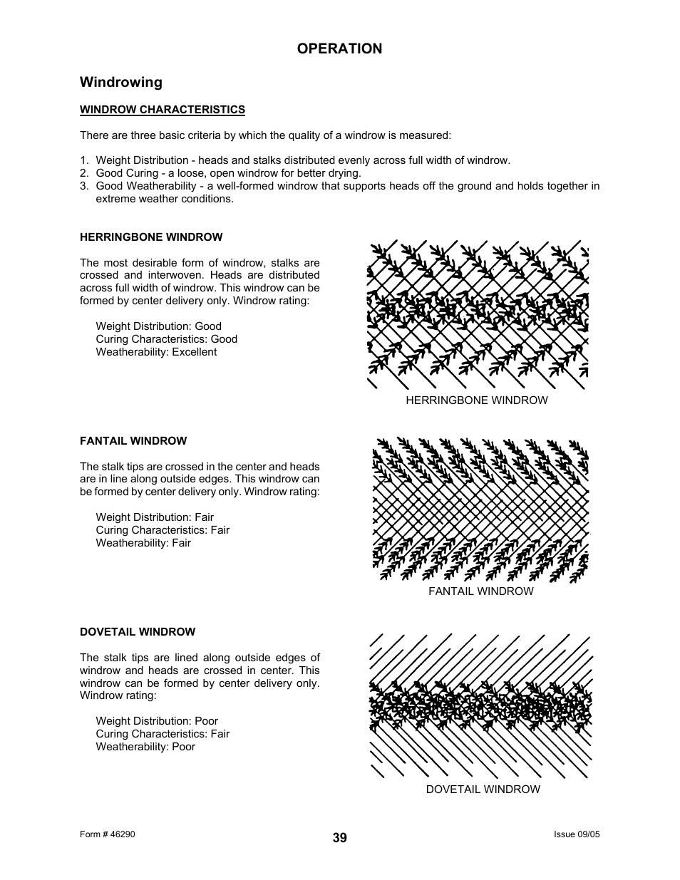 Operation windrowing | MacDon 742 HAY CONDITIONER User Manual | Page 41 / 124