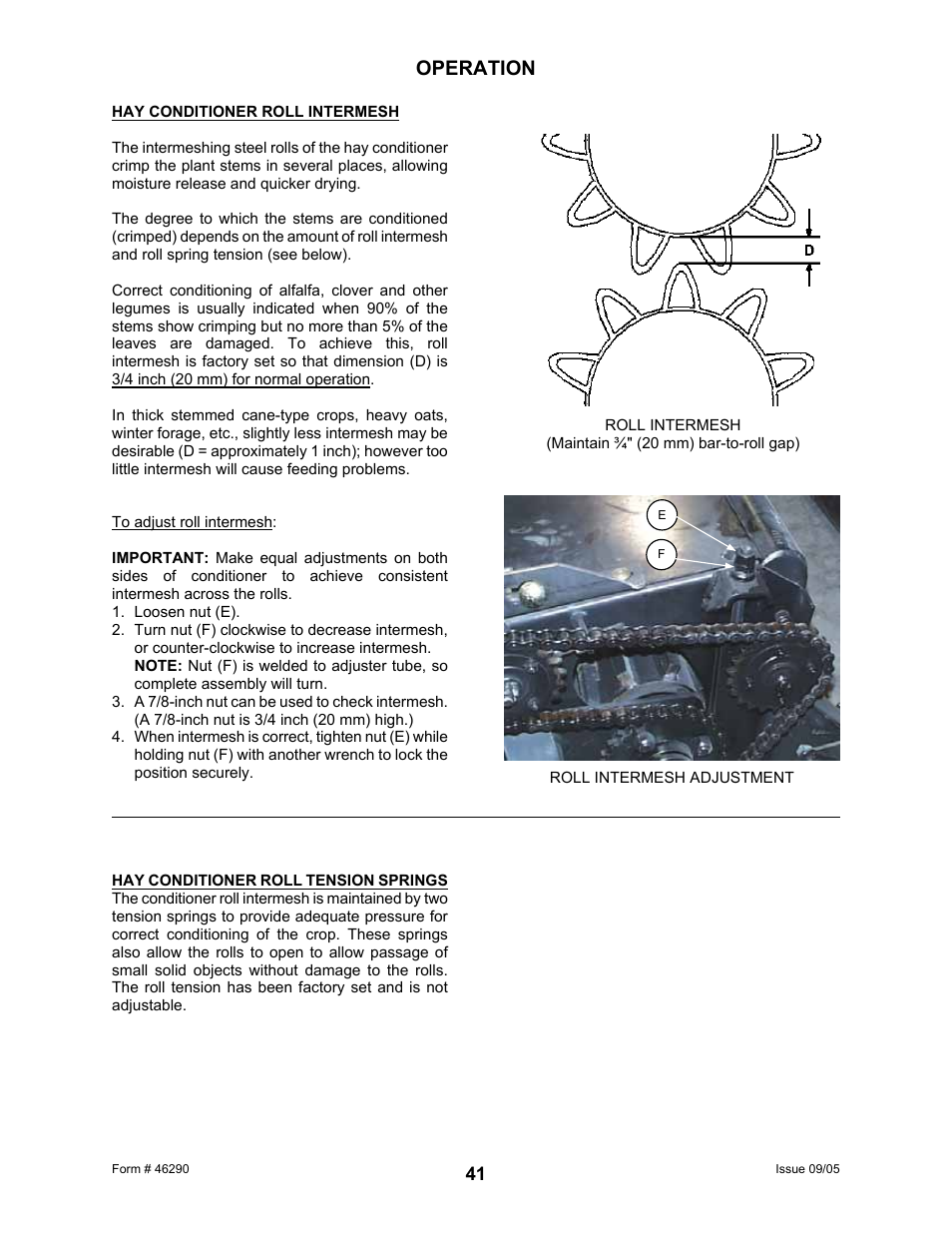 Operation | MacDon 742 HAY CONDITIONER User Manual | Page 43 / 124